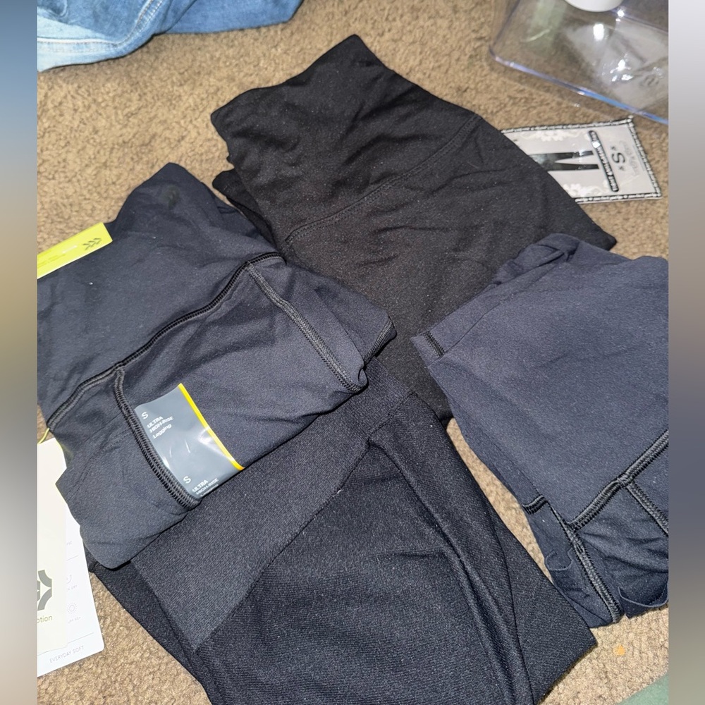 Black Active Leggings (4 pairs)